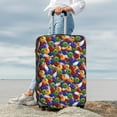 thumbnail image 5 of Cauagu Bowling Colorful Print Travel Luggage Cover,Travel Dust-proof Suitcase Cover Softside Suitcase Protector for 18-32inch,Not Included Suitcase, 5 of 8