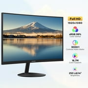 KOORUI 24 100Hz Curved Computer Monitor, FHD 1080P 1500R PC Monitors, HDMI&VGA Ports, Eye Care