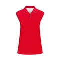 thumbnail image 4 of ZyeKqe Workout Tank Tops for Women 3/4 Zip up Lapel V Neck Athletic Yoga Top Sleeveless Golf Tennis Shirts, 4 of 6