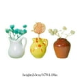 thumbnail image 3 of GeBuSn 3PCS Mini Vase Desktop Decoration Ornament Mini Ceramic Vase Refrigerator Funny Cute Vases Kitchen Decoration Birthday, 3 of 8