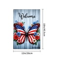 thumbnail image 4 of Amhnf Welcome American Flag Butterfly Garden Flag With Flowers For Home Outdoor Garden Yard Decor 12x18 inch, 4 of 5