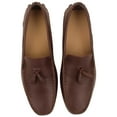 thumbnail image 4 of Lacoste Mens Concours Tassle 8 Loafers in Dark Brown, 4 of 6