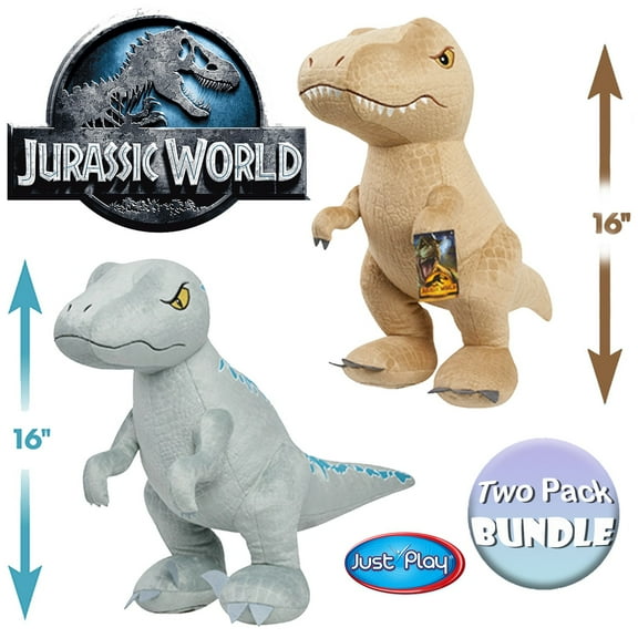 Jurassic World Jumbo 16-inch T-Rex Stuff Animal 2 Pack Bundle