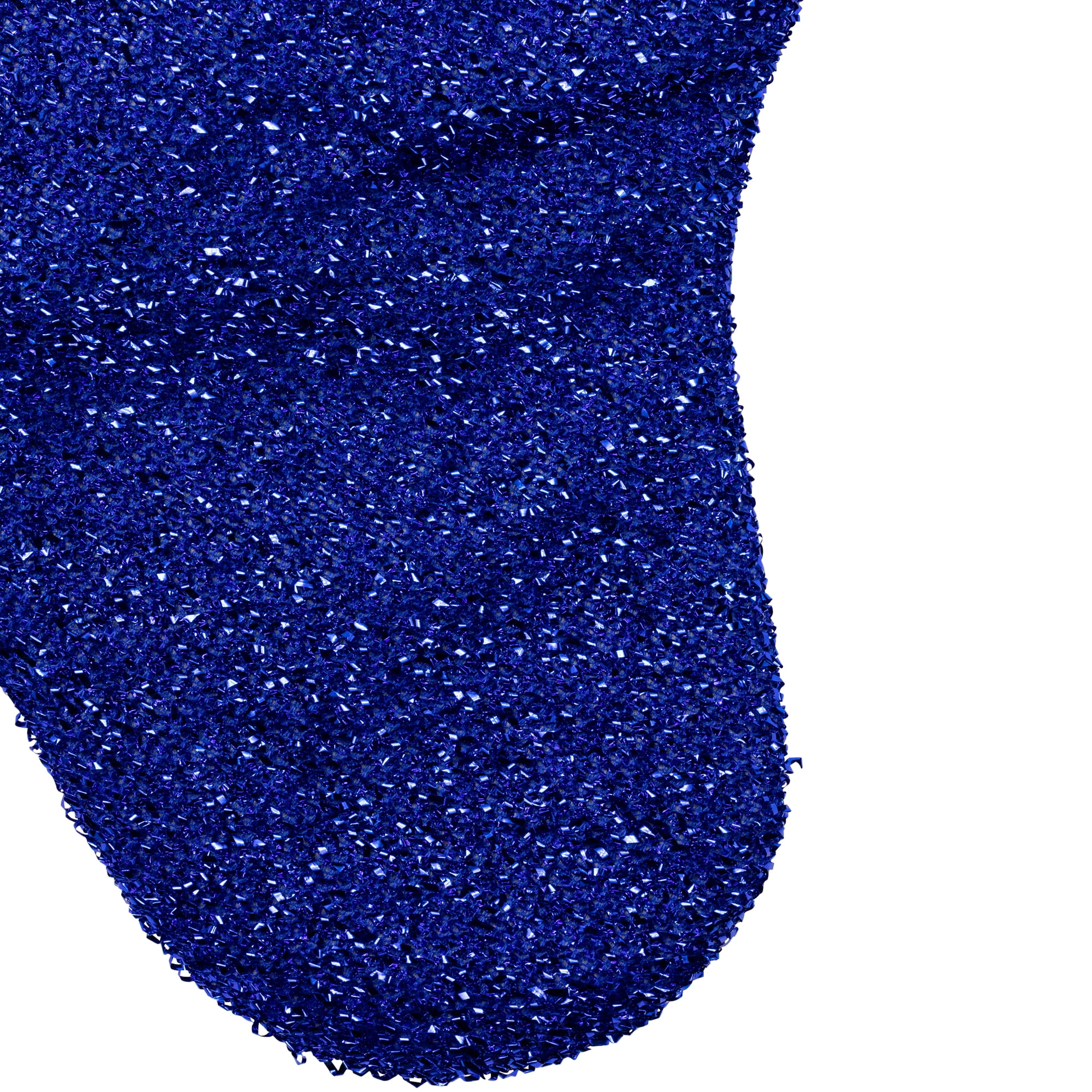 17" Metallic Royal Blue Embroidered "Diva" Christmas Stocking with Shadow Velveteen Cuff