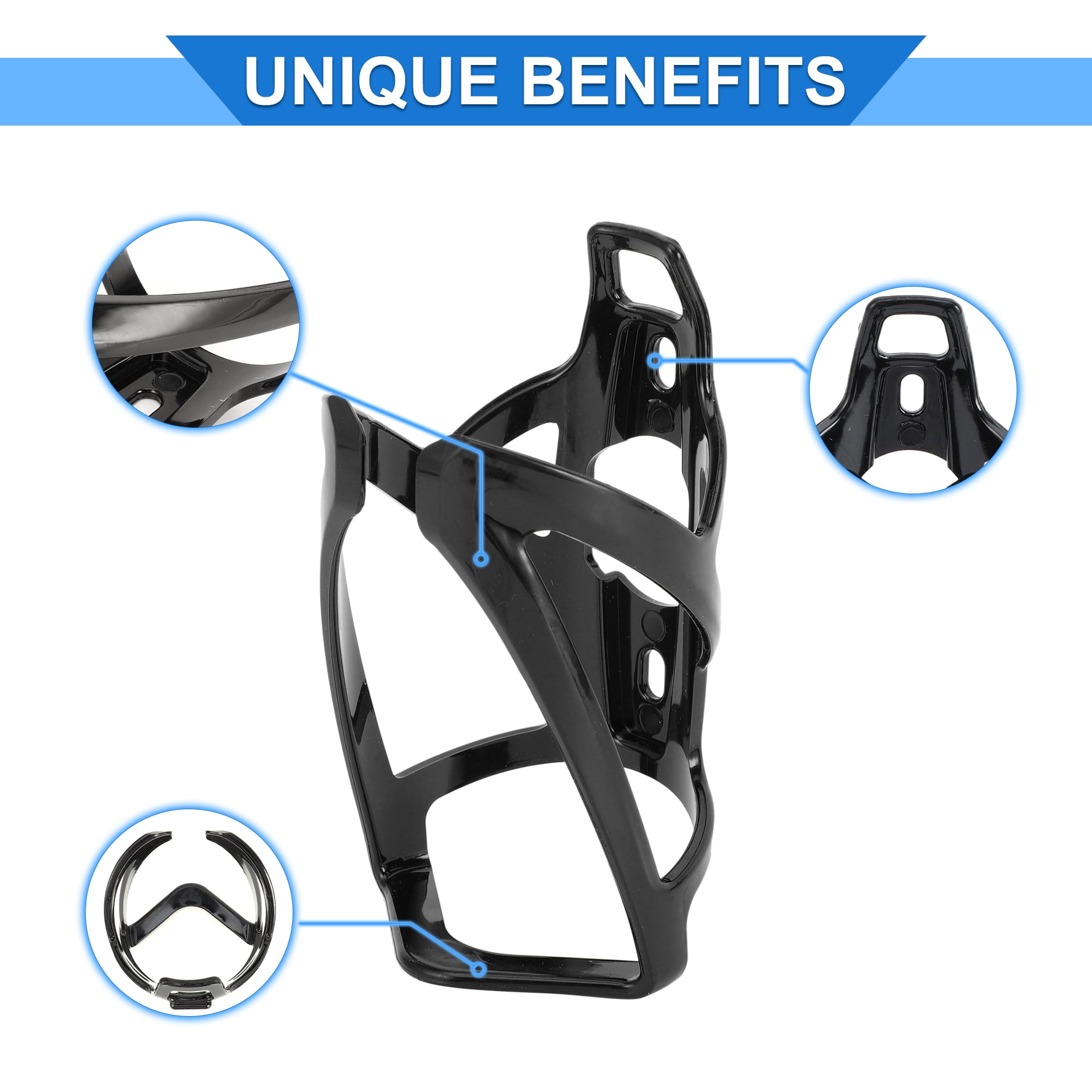 Unique Bargains Bicycle Bottle Cage Bike Holder Cycling Road Mountain Water Carrier Rack