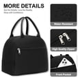thumbnail image 7 of Lunch Bag for Women&Men,Adult Insulated Lunch Box,Small Cooler Lunch Containers,Reusable Lunch Tote Bags for Work Travel Picnic,Black, 7 of 7