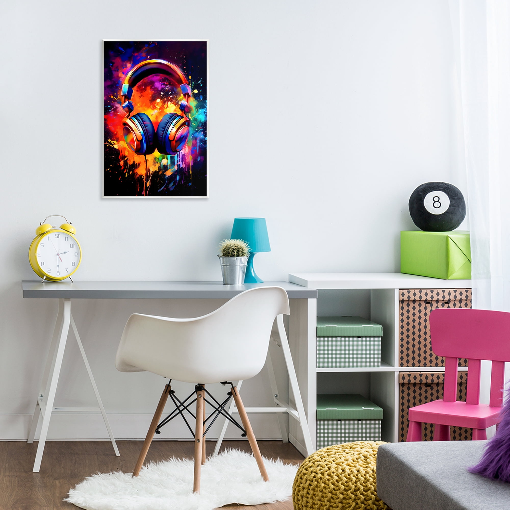 Stupell Industries Musical Color Pop Splash Wall Plaque Art, design by Creative Studio