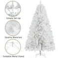 thumbnail image 4 of Alden Design White Hinged Spruce Artificial Christmas Tree, with Foldable Stand 6', 4 of 12