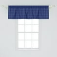 thumbnail image 2 of Ambesonne Abstract Window Valance, Mosaic Art Dashed Squares, 54" X 18", Dark Blue and Indigo, 2 of 3