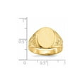 thumbnail image 5 of 14k 11.5x15.0mm Oval Open Back Mens Nugget Signet Ring RS171, 5 of 6