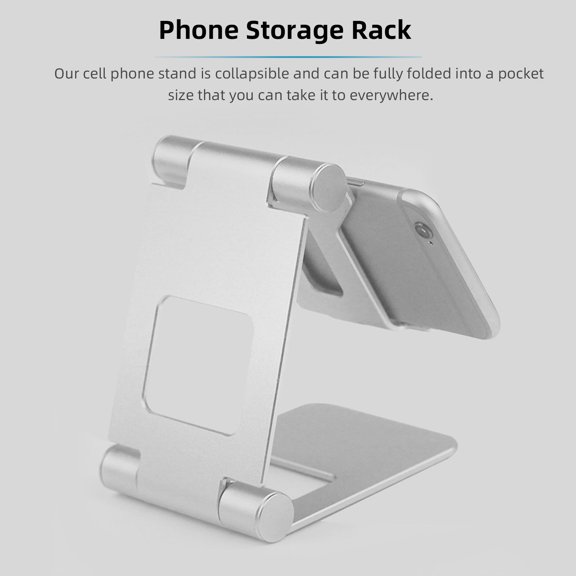 ETEREAUTY Adjustable Plated Tablet and Phone Stand with Storage Rack for Home Office Use