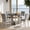 Gray-6, variant on Leovanni 48inch Round Dining Table Set for 4 Modern Solid Wood 5-Piece Kitchen & Dining Room Set with Upholstered Chairs Pedestal Base, Gray