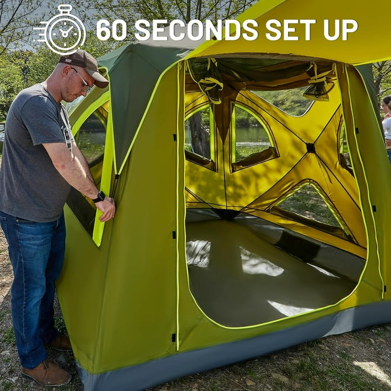 TIMBER RIDGE 4 Person Instant Pop Up Hub Tent, Easy 60 Second