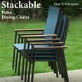 thumbnail image 6 of Summit Living Weatherproof 5-Piece Aluminum And Steel Outdoor Dining Sets, Blue And Black, 6 of 15