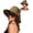 Coffee, variant on Women's UPF 50+ 2-in-1 Sun Hat & Visor with Ponytail Hole - Lightweight Packable Wide Brim Bucket Hat for Hiking