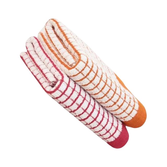Naiovety Juego de 2 toallas rectangulares para adultos y niños, absorbentes a cuadros, de cara, limpieza corporal, toallas de ducha, accesorios Toallas y Paños naranja y rojo