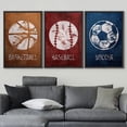 thumbnail image 3 of wall26 Framed Canvas Print Wall Art Set Graffiti Basketball Baseball Soccer Ball Sports &amp; Fitness Athletes Digital Art Pop Art Modern Portrait for Living Room, Bedroom, Office - 16"x24", 3 of 5