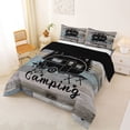 thumbnail image 2 of Catabedysis Rustic Camping Full Size Comforter Sets,Camper Silhouette Print Bedding Comforter Set For Boys,Multicolor,Black Reversible,3 Pieces,1 Comforter and 2 Pillowcases, 2 of 7