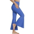 thumbnail image 4 of Audhol Flare Yoga Pants for Women, Ladies Solid Color High Waist Slim Fit Casual Flared Pants Trousers Bell Bottom Leggings for Women Blue 4XL, 4 of 8