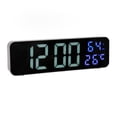 thumbnail image 1 of Reloj electrónico con espejo LED, reloj despertador digital con espejo LED de 9,1 pulgadas, relojes despertadores eléctricos LED de mayor durabilidad, 1 of 9