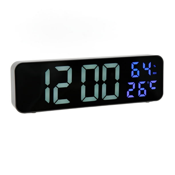 Reloj electrónico con espejo LED, reloj despertador digital con espejo LED de 9,1 pulgadas, relojes despertadores eléctricos LED de mayor durabilidad