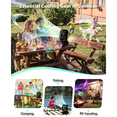 thumbnail image 3 of 20000mAh Rechargeable Multifunction Camping Fan with Bluetooth Speaker & LED Light – Portable Oscillating Tent Fan, 4 Speeds, Remote, 360° Hanging Hook for Outdoor, RV, Travel, Fishing (Black), 3 of 8