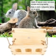 thumbnail image 4 of Small Animals Cage  Feeder Frame, Rabbit  Feeder, Folded Wooden Rabbit Grass Frame Chinchillas for Rabbits L, 4 of 7