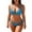 #262-Blue, variant on Women's Two Piece Cut Out Swimsuit, Solid Color Back Tie Bikini Set with Soft Cup, Fashion Beachwear for Vacation, Pool Activities and Summer Holiday Gift