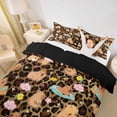thumbnail image 3 of Erosebridal Kids Cute Capybara Flowers Twin Bedding,Leopard Cheetah Print Duvet Cover Set For Boys Girls,2pcs,No Comforter,Black Reversible, 3 of 6