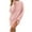 Pink, variant on Kmdttou Women's Summer Fashion Plus Size Solid Color Knitted Long Sleeved Semi High Neck Loose Casual Dress,Women's Long Dresses Flowy Maxi for Beach