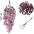 thumbnail image 3 of Zukuco 2pcs Artificial Hanging Plants, Fake Hanging Plant, Fake Ivy Vine for Wall House Room Indoor Outdoor Decoration (Rose Red), 3 of 8