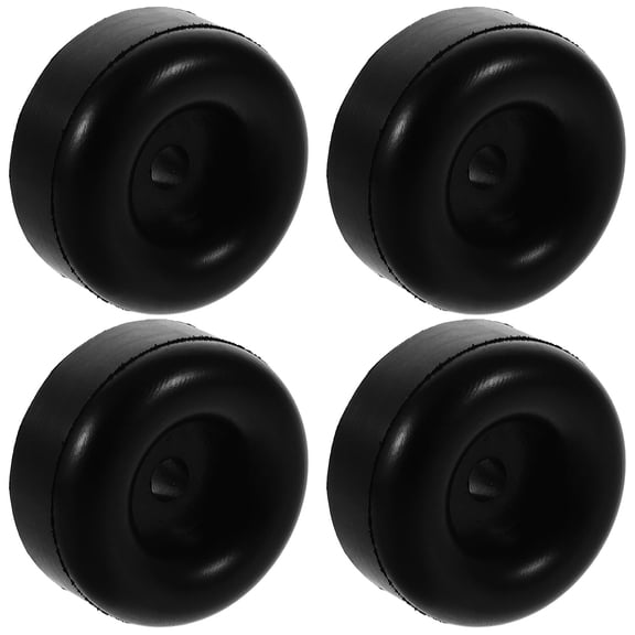 DEEPCRAFF 4-Pack Black Rubber Trailer Door Bumpers, Impact-Resistant Protective Pads for Heavy-Duty Door