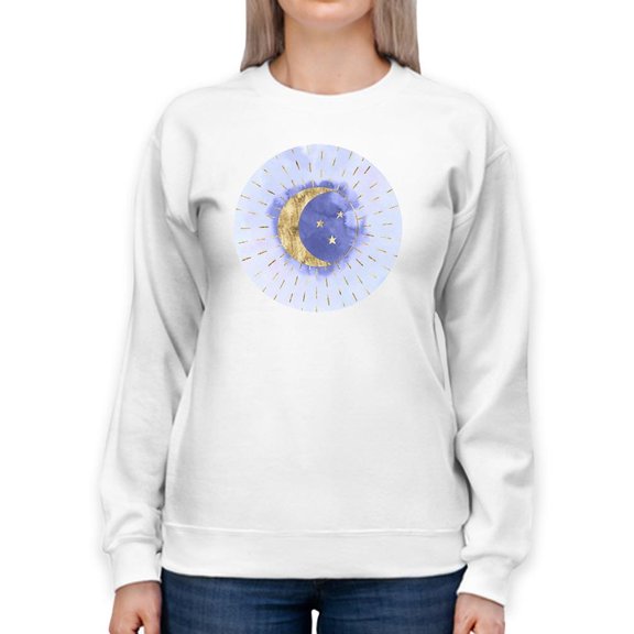 Under Watercolor Moonlight Sweatshirt Women -Grace Popp Designs, Female 5X-Large
