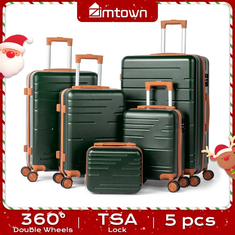 Zimtown Luggage 5 Piece Sets Suitcase ABS Hardside with Spinner