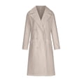 thumbnail image 3 of Yuyuzo Overcoats for Women Long Sleeve Full Length Lapel Neck Button Solid Color Coats with Pockets, 3 of 5