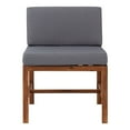 thumbnail image 4 of Walker Edison Chaise d'Extérieur Modulaire Acacia Sans Bras en Marron, 4 of 4