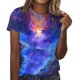 thumbnail image 1 of Blusas para las Mujeres Casual de Manga Corta Cuello Redondo Estampado de Poliéster Blusa, Top de Moda para la Primavera Verano Diario Y Fiesta, 1 of 8