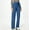 Blue, variant on AKEGAMN Summer Wide Leg Elastic Waist Linen High Waisted Casual Beach Trousers, Blue S-3XL