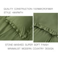thumbnail image 4 of Chezmoi Collection Nora 3-Piece Olive Green Ruffled Edge Trim Microfiber Comforter Set, Full Size, 4 of 8