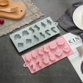thumbnail image 3 of Juego de 2 moldes de silicona para hacer jabón, velas, dulces, chocolate y mucho más (molde navideño rosa) de Mini Skater, con 12 cavidades de silicona, 3 of 4