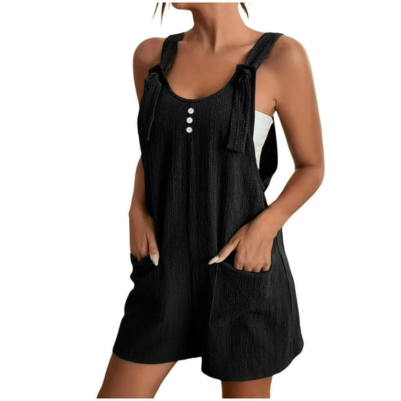 2025 Womens Rompers Jumpsuits Casual Womens Stretch Jumpsuit Summer Outfits Shorts Overalls Romper Dresses for Women with Loose Comfy Jumpsuit for Women