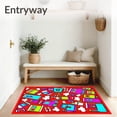 thumbnail image 3 of ODIKA 5x7 Machine Washable Non-Slip Area Rug, Joyful Reading Readiness Scholastic Activity Floor Ultra Soft Rug, None, 692682, 3 of 7