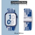 thumbnail image 5 of Compatible with Apple Watch Band 49mm 45mm 44mm 42mm,Sherry Stretchy Sport Solo Loop Strap with Adjustable Buckle,Elastic Nylon Braided Wristband for iWatch Series 8 7 6 SE 5 4 3 Ultra,Women Mens Blue, 5 of 7