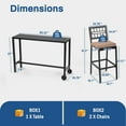 thumbnail image 7 of TPHORK 5 Piece Patio Bar Dining Set,Outdoor 55" Durable Bar Height Table & Cushioned Bar Stools of 4,Metal Bar Table and Chairs Set for Balcony, Backyard, Porch, Poolside, 7 of 7