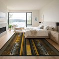 thumbnail image 3 of ODIKA Tiger Striped Print Abstract Motif Decorative Skin Tibetan Cow for Great Room, Indoor Open Concept, Large Living Low Profile Flatwoven, 3 of 7