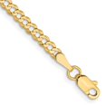 thumbnail image 3 of 14K Yellow Gold 3.1mm Solid Polished Light Flat Cuban Chain, 3 of 3