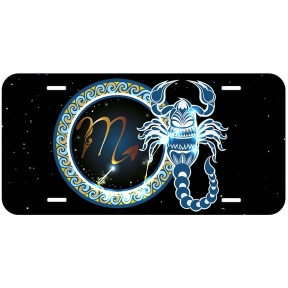 Scorpio Zodiac Sign Novelty Car Auto License Plate