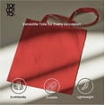 thumbnail image 3 of Top Cotton Pack of 12 – 100% Cotton Reusable Tote Bags – Bulk Grocery, Shopping, DIY, Beach & Gift Use (Red), 3 of 6