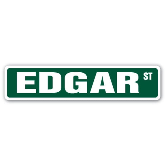 EDGAR Street Sign Childrens Name Room Sign | Indoor/Outdoor |  18" Wide