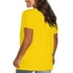 thumbnail image 3 of Blusas Umfun para mujer, cuello redondo, manga corta, informal, versátil, color amarillo, talla XL, 3 of 4